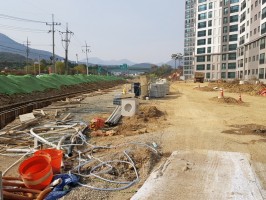 경주신축아파트 테라에디션S 기초매립형 1200용 블랙레쟈톤 아파트와곽울타리  아파트공원휀스 아파트담장