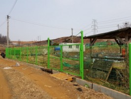 일반메쉬휀스 + 출입쌍문 기초매립형 H:1.5