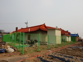 용인처인구 주택담장 메쉬1.8연두기초+강남  일반메쉬휀스 주차장휀스 (연두색, H:1.5, 앙카용) 경계휀스