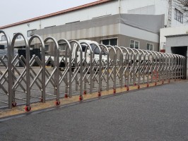 안산 정왕동 공단  공장자바라대문 스텐304 높이1.35m 우레탄무레일자바라100파이용 자바라철거후 시공