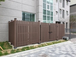 이천 증산동 아파트 휀스 에어컨 실외기 가림막  테라합성목재가림막WS-1002   H:2.0 앙카  +쌍문2.0*2.5