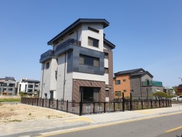 배곧신도시 전원주택휀스 신축건물 테라젠04-01 특수품 + 셋트 출입4쪽문, 외문 + 합성목재 WS-1002 (H:1.0, 앙카+기초)