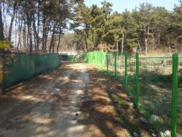 인천중구 도로+산 경계 메쉬1.5용 +출입4쪽문 +외문 기초매립용 연두색