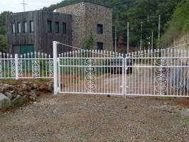 안산 대부도 전원주택 아트창살AD 출입문 H:1.5용 출입쌍문 백색