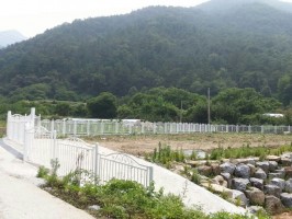 전라도 순천 아트에이스 08-05 + 출입문 + 메쉬 ( H: 1.2 ) 단차, 경사 구간 보강토, 경계석 위