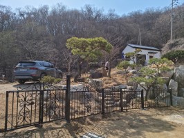 양평 전원주택휀스 테라창살04-11 + 출입문 (H:1.2, 블랙, 기초매립형)