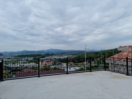 파주 전원주택휀스 테라기본형 (앙카용, 블랙레자톤, 높이1.2용, 옥상 위 설치)