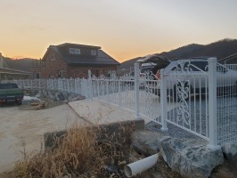 세종시 전원주택휀스 테라창살04-11 + 메쉬 (높이1.2용, 기초+앙카)