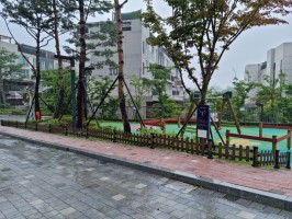 경기도 용인시 아파트 잔디보호휀스 합성목재  W-3000 (앙카용, 높이0.4)