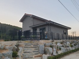 전남 영광 전원주택휀스 테라마스터 + 테라스톤특수문 (앙카용, 높이1.2용)