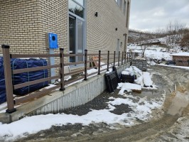 충남보령 원산도 전원주택 휀스 안전난간4단용 + 테라로아 + 테라아트02-11 (높이1.2용, 계단 난간)